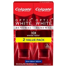 Colgate Optic White Renewal Toothpaste- High Impact White 4.1oz 2 PACK