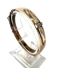Antiker Viktorianischer Armreif um 1900 Türkis & Saatperlen – Historismus Bangle