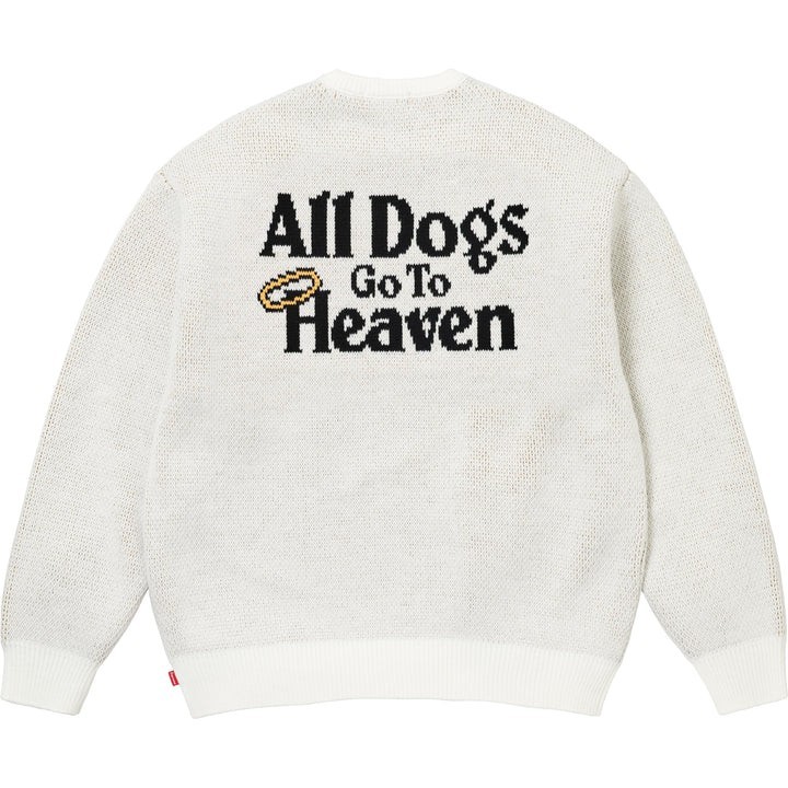 Supreme All Dogs Go To Heaven Sweater White | eBay