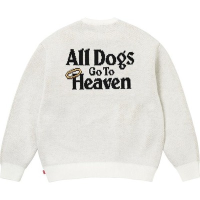 Supreme All Dogs Go To Heaven Sweater White | eBay