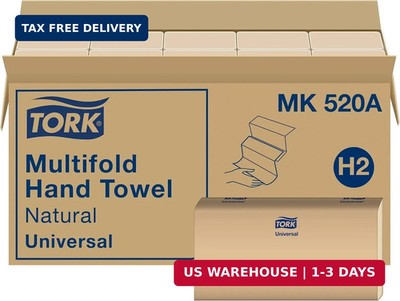Tork Multifold Hand Towel, Natural, 100% recycled, FSC certified, Compatible wit
