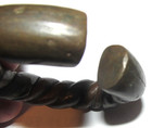 Antique Bronze African Currency Slave Bangle Bracelet Braided Twisted Metal — photo 3