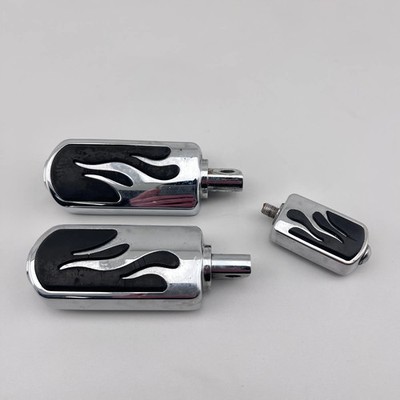 Harley Davidson Touring Softail Dyna XL Fußrasten Chrom Flame 50312-03
