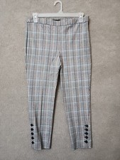 Talbots Chatham Ankle Dress Pants Womens 10 Petite Multi Plaid Side Zip NWOT