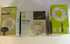 Lot Of 3 NEW One Stop Gardens Solar Rope Light 50 LED Lamps 16 ft of LED. B02-4