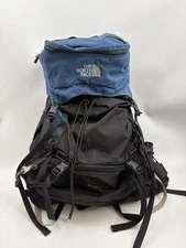 North Face Back Pack Stamina Internal Frame Accessory Small Backpack Black Blue