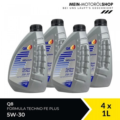 Q8 Formula Techno FE Plus 5W-30 Jaguar ACEA A5 B5 Motoröl 4x1 Liter = 4 Liter