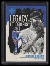 2021 Diamond Kings Legacy Lithographs Holo Blue 10 Clayton Kershaw 65/99