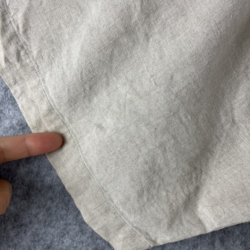 Vintage Saks Fifth Avenue Irish Linen Shirt Mens XL Beige Button Up Short Sleeve - Picture 15 of 15