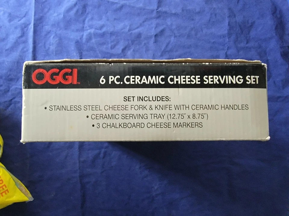 OGGI 6 Pc. Ceramic Cheese Serving Set White - Image 2 of 2