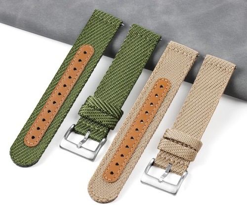 Quick Release Nylon Canvas Smart Bracelet Watch Band Replacement Strap 18 20 22