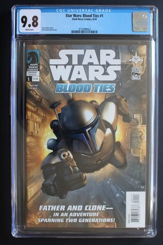 STAR WARS: BLOOD TIES #1 JANGO & BOBA FETT Darth Tyranus 2010 1st ELMYO CGC 9.8 
