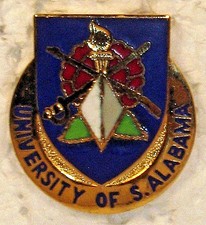 US Army ROTC University of South Alabama Distinctive Unit Insignia DUI Pin Pair
