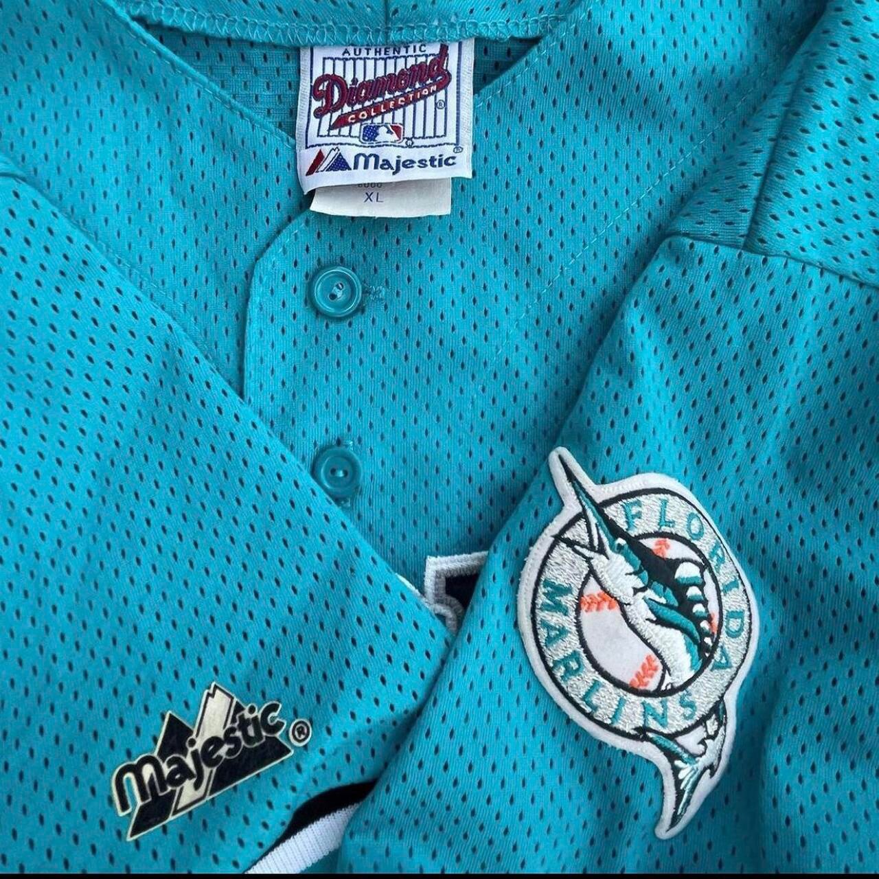 Miami Marlins Jersey Mens XL Diamond Collection Majestic Vintage