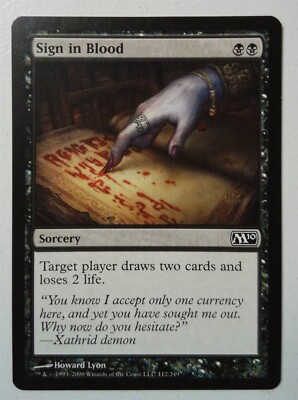 Sign in Blood *PLAYSET* Magic MtG x4 M10 SP