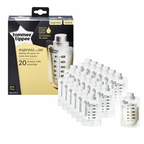 Portable Breast Milk Cooler - 22oz Capacity, 24-Hour Cooling With 360° Tube, Includes 2 Baby Bottles (Beige)