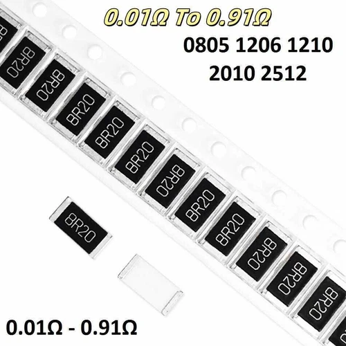 SMD SMT Resistors 0805 1206 1210 2010 2512 Low Resistance Range (0.01Ω To 0.91Ω)