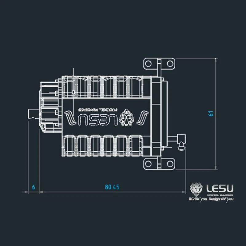 LESU 3Speed High Torque Transmission A Gear Box 1/14 RC For TAMIYA Tractor Truck - Image 4 of 4