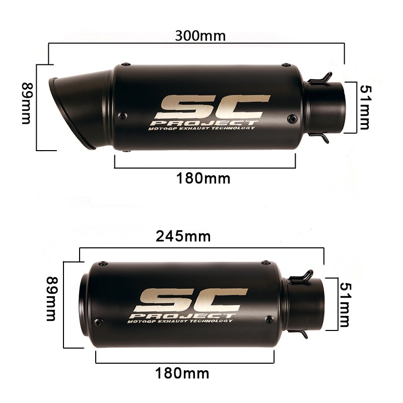 For Kawasaki Ninja 300 EX300 2013-2018 Slip on Muffler Exhaust Mid