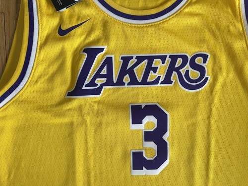 NWT Anthony Davis Lakers Nike Swingman Gold Jersey Size Youth XL 18-20 - Picture 4 of 9