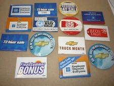 Vintage GM General Motors Event Dealership Sales Button Pin - LOT OF 14