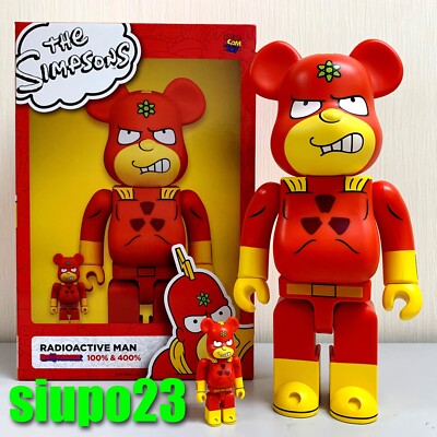 BE@RBRICK - BE@RBRICK RADIOACTIVE MAN 100％ & 400％ Medicom 400% + 100% Bearbrck ~ The Simpsons Be@rbrck Radioactive