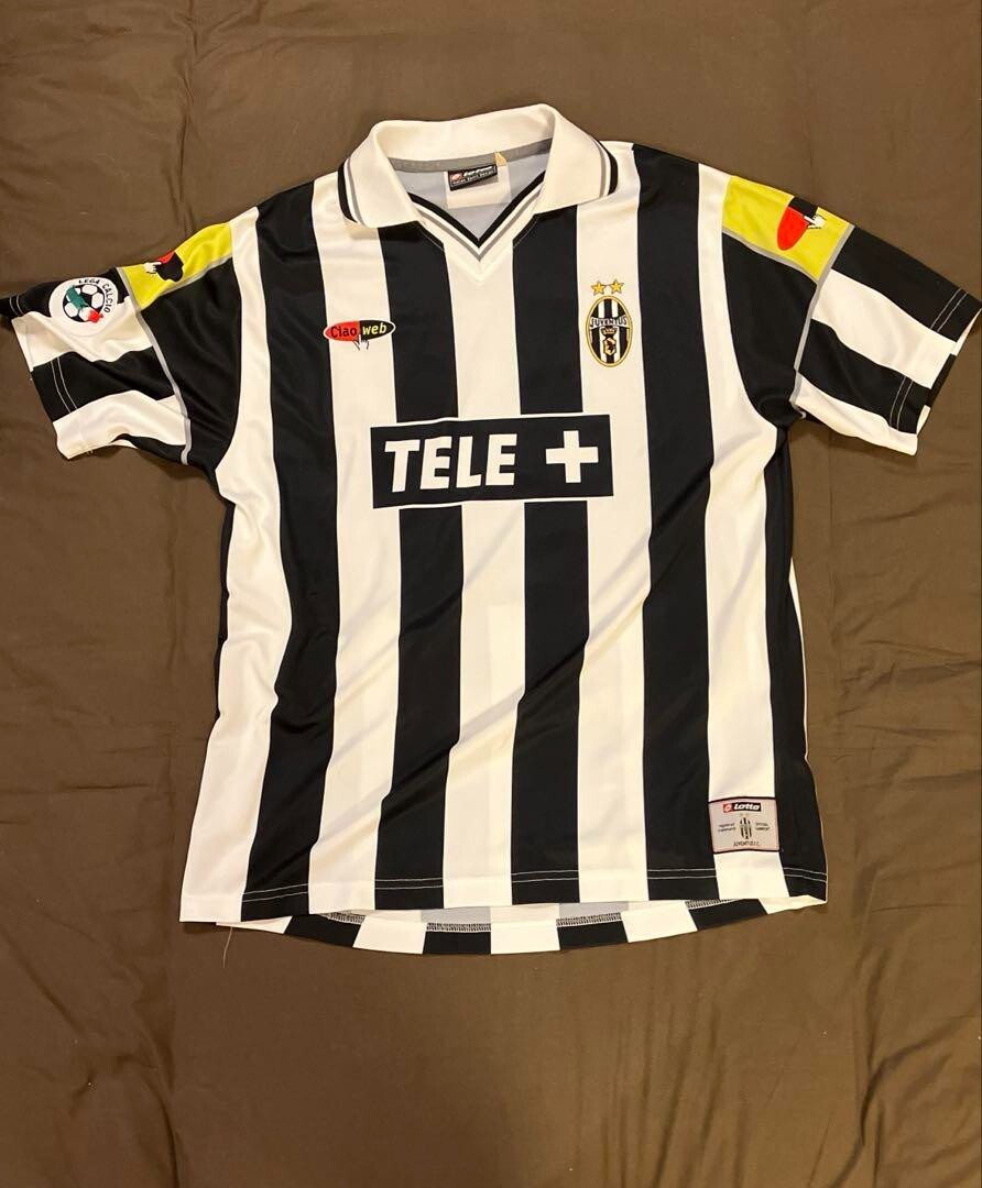 Camiseta de futebol ZIDANE 21 L Juventus 2000 01 Home Serie