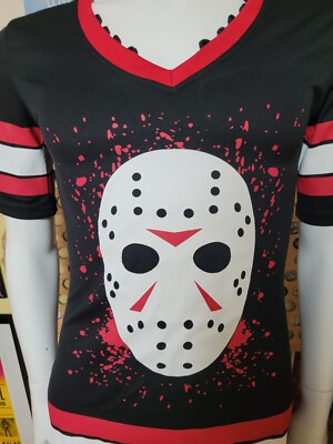 Womens Friday The 13th Jason Vorhees XS XSmall Jersey Dress Shirt NEW  Horror | eBay