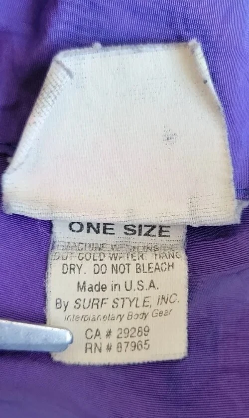 Cortavientos Estilo Surf L 1/4 Cremallera Azul Púrpura Iridiscente Ligero Logo De Colección Foto 3 de 4