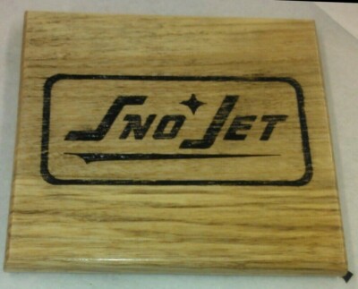 Etched Vintage Sno Jet Wood Display plaque Sign Handmade!