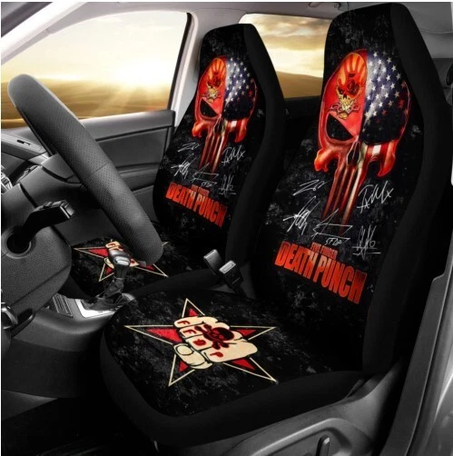 Five Finger Death Punch Rock Set of 2 Universal Front Car Seat Covers