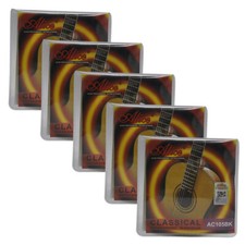 5 Sets AC105BKH Alice Classical Guitar Strings Black Nylon Sliver Plated Winding