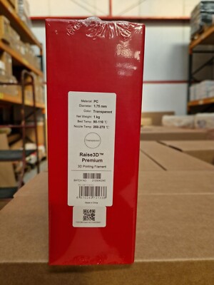 Raise 3D Transparent PC 3D 1.75 Drucker Filament Hohe Zähigkeit Polycarbonat