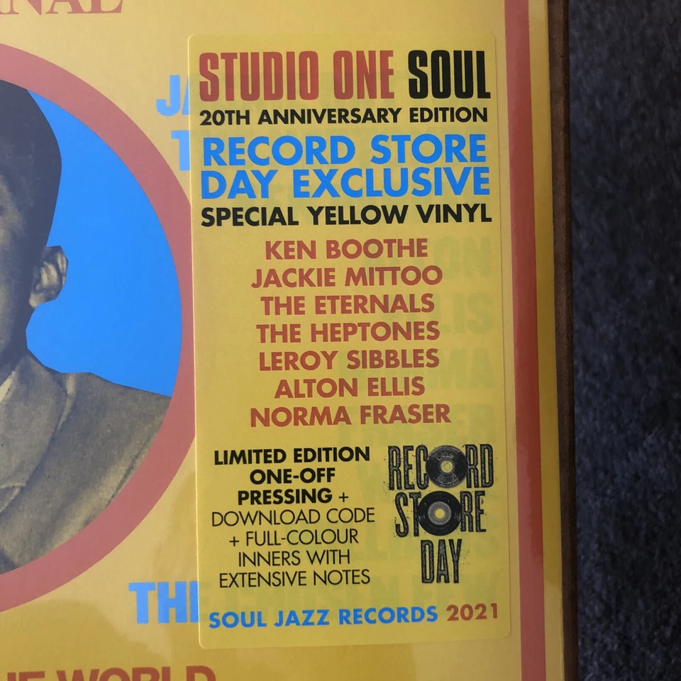 SOUL JAZZ RECORDS: STUDIO ONE SOUL LP RSD 2021 LTD ED YELLOW VINYL In Hand - Image 3 of 4