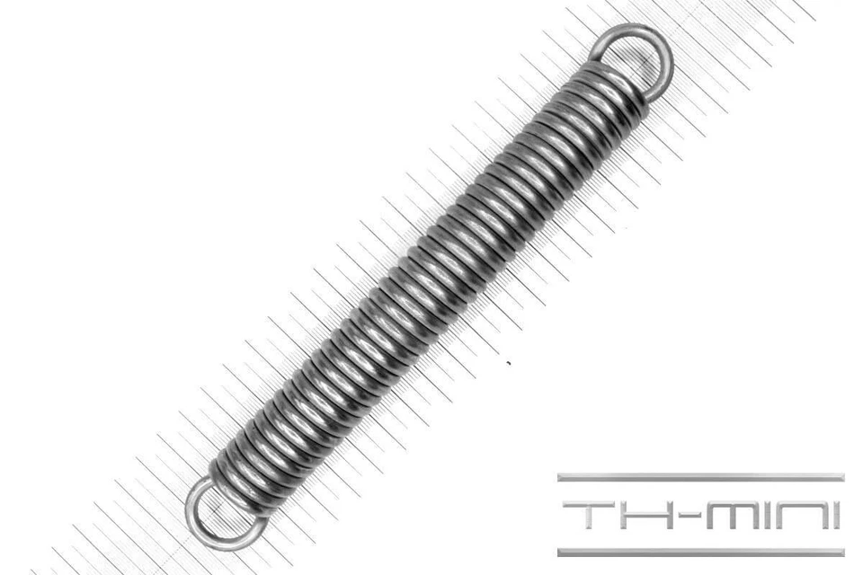 GUTEKUNST FEDERN Zug-Feder 4mm Haken Öse 24x193mm 65,6kg Spiral Edel-stahl rostfrei Metall