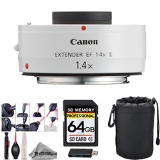 Canon Extender EF 1.4X III  Lens Pouch  Cleaning Kit  Card Reader  64GB