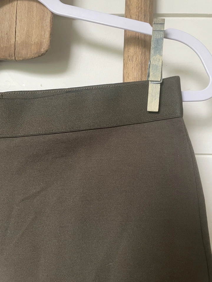 J Crew Pixie Pants 8 Olive Green Ankle Crop Rear Zipper - Image 3 of 4