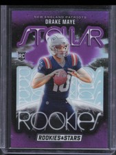2024 Panini Rookies & Stars Drake Maye Stellar Rookies Purple Prizm 35/35 