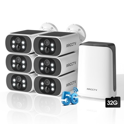ARCCTV Outdoor 4MP Solar Security Camera Wireless Home WiFi Battery CCTV System