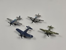 Lot of 4 WWII Fighters Micro Machines Military Vehicles Galoob Airforce Planes
