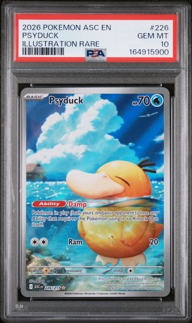 Pokemon Psyduck Ascended Heroes Illustration Rare #226 PSA 10 Gem Mint