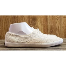 Keds Champion Knitted Canvas Shoes Women's Size 8.5 White