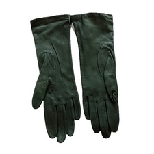 NWT Nordstrom Ladies Gloves Forest Green Size 7 Lined Driving Gloves Vintage