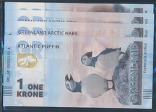 Banknoten Dänemark - Grönland 2025 1 Krone bis 8 Kroner Souvenirsche (10751327