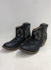 Laredo Kadi Black Leather Floral Embroidery Western Ankle Boots Women's Size 10 — photo 2