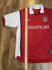 Vintage Arsenal 1999-2000 Home Shirt Nike Dreamcast Size Large Authentic Rare