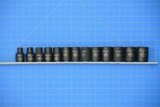 Williams Jhw36923 13pc 38 Drive Shallow Impact Socket Set 6pt Metric