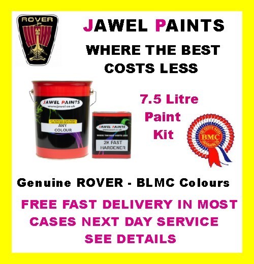 2K Acrylic CAR PAINT ROVER OLD ENGLISH WHITE CODE NDB GLOSS  7.5 Litre kit