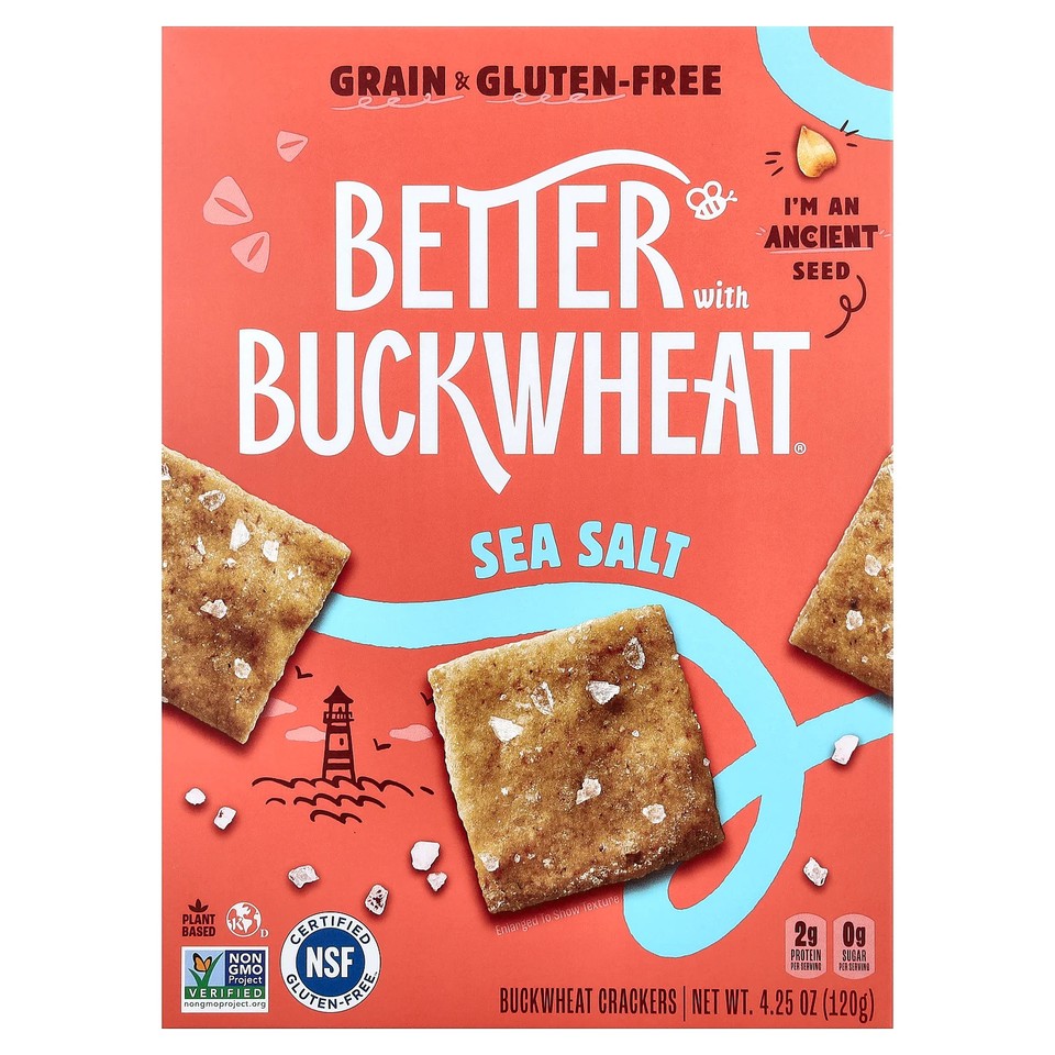 Buckwheat Crackers, Sea Salt , 4.25 oz (120 g)