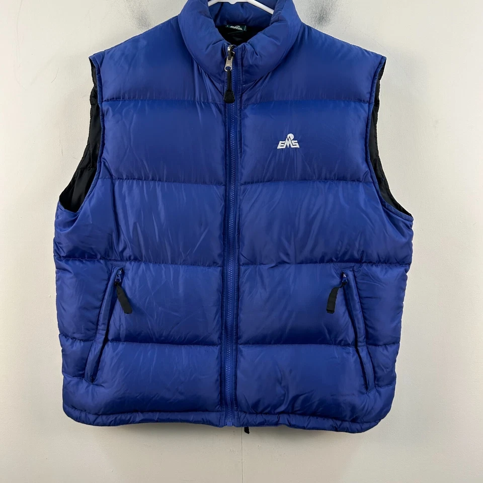 EMS Mujer XL Chaleco Top Plumón de Ganso Acolchado Azul Cremallera Bolsillos Sin Mangas 17722 Foto 2 de 4